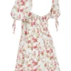 Princess Rose Print Mini Dress