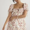 Princess Rose Print Mini Dress