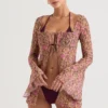 Provence Olive Floral Cover Up