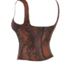 Rafa Antique Copper Satin Longline Corset