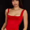 Rafa Scarlet Satin Longline Corset