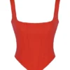 Rafa Scarlet Satin Longline Corset