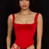 Rafa Scarlet Satin Longline Corset