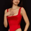 Rafa Scarlet Satin Longline Corset