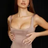 Rafa Stone Satin Longline Corset