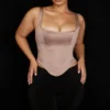 Rafa Stone Satin Longline Corset