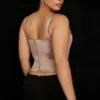 Rafa Stone Satin Longline Corset