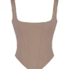Rafa Stone Satin Longline Corset