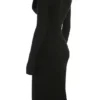 Raine Black Faux Fur Trim Dress