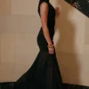 Raphaella Black Keyhole Maxi Dress
