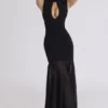 Raphaella Black Keyhole Maxi Dress