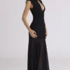 Raphaella Black Keyhole Maxi Dress