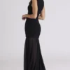 Raphaella Black Keyhole Maxi Dress