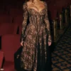 Raquel Black Lace Corset Midi Dress