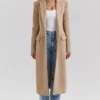 Remi Camel Single Breasted Long Coat