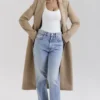 Remi Camel Single Breasted Long Coat