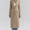 Remi Camel Single Breasted Long Coat