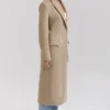 Remi Camel Single Breasted Long Coat