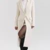 Remi Ivory Single Breasted Long Coat