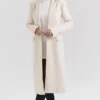 Remi Ivory Single Breasted Long Coat