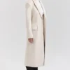Remi Ivory Single Breasted Long Coat
