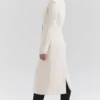 Remi Ivory Single Breasted Long Coat