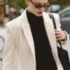Remi Ivory Single Breasted Long Coat