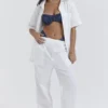 Reno White Relaxed Fit Trousers