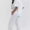 Reno White Relaxed Fit Trousers