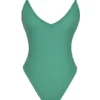 Rhodes Eucalyptus Plunge One Piece Swimsuit