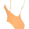 Rhodes Light Orange Plunge One Piece Swimsuit