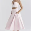Rita Ballerina Pink A-Line Midi Skirt