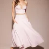 Rita Ballerina Pink A-Line Midi Skirt