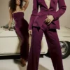 Rivi Wine Straight Leg Trousers