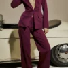 Rivi Wine Straight Leg Trousers