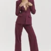Rivi Wine Straight Leg Trousers