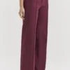 Rivi Wine Straight Leg Trousers