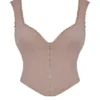 Robyn Mushroom Lace Trim Corset