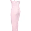 Romy Pink Mesh Bodycon Maxi Dress