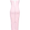 Romy Pink Mesh Bodycon Maxi Dress