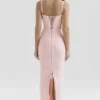 Romy Pink Mesh Bodycon Maxi Dress