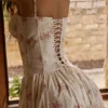 Rona Ivory Vintage Rose Print Cotton Maxi Dress