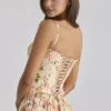 Rona Warm Rose Print Cotton Maxi Dress