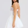 Rosaria White Cotton Corset Mini Dress