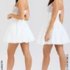 Rosaria White Cotton Corset Mini Dress