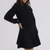 Rosina Black Wool & Cashmere Mini Skirt