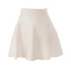 Rosina Cream Wool Cashmere Flounce Mini Skirt