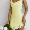 Rossella Buttercup Ruffle Mini Dress