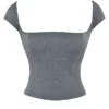 Rowena Grey Lace Back Corset