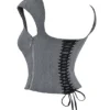 Rowena Grey Lace Back Corset